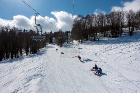 Photo for February 2nd 2022 - Grevena, Greece - The gorgeous snowy slopes of Vasilitsa ski resort - Royalty Free Image