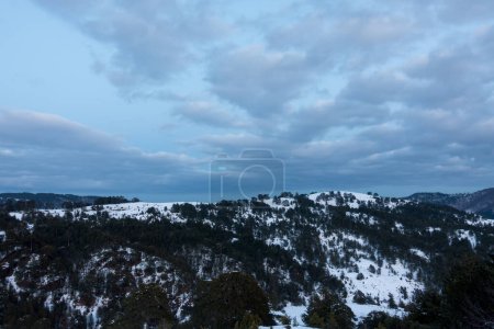 Photo for Stunning view to the mountains of Vasilitsa ski resort, Grevena, Greece, very early in the morning - Royalty Free Image
