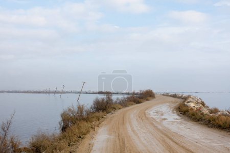 Foto de Hermoso paisaje en el delta del río Gallikos, Kalochori, Grecia, un refugio para muchas especies de aves y peces - Imagen libre de derechos