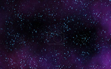 Photo for Abstract background with purple and blue clouds and haze and blue stars. Fantasy night sky - Royalty Free Image