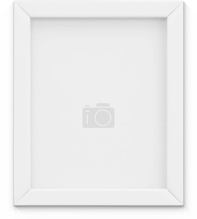 Téléchargez les photos : Vue rapprochée cadre photo portrait blanc vierge isolé sur fond uni. - en image libre de droit