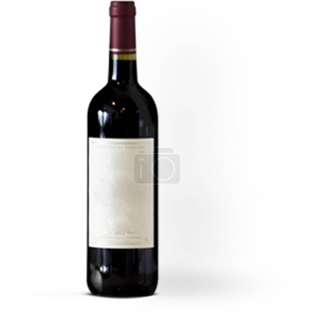 Realistic blank bottle red wine isolated on transparent background.fit element for scenes project.