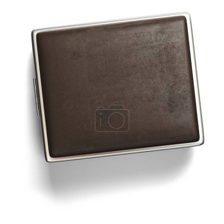 Realistic cigar leather case isolated on transparent background.fit element for scenes project.