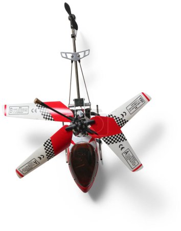 Realistisches Helikopterspielzeug isoliert auf transparentem Hintergrund. Fit-Element für Szenen-Projekt