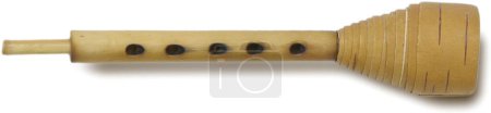 Close up view isolated bamboo horn on plain background suitable for your element project.