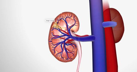 Téléchargez les photos : The Kidney Cancer, Stage I 3D rendering - en image libre de droit