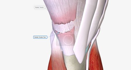Photo for When a tendon is weakened by age or overuse, trauma can cause it to rupture.3D rendering - Royalty Free Image