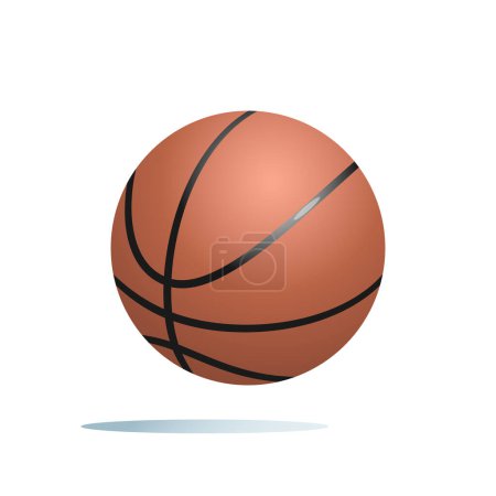 Ballon de basket dans un style classique simple Illustration vectorielle des équipements sportifs