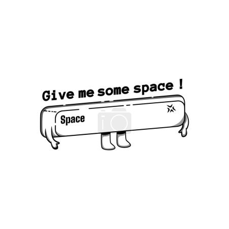 Téléchargez les photos : Donnez-moi un peu d'espace, d'espace et d'astronaute Typographie Citation Design pour T-shirt, tasse, affiche ou autre marchandise. - en image libre de droit