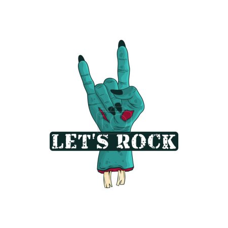 Téléchargez les photos : Let's Rock, Musique Typographie Citation Design pour T-Shirt, Mug, Affiche ou autre marchandise. - en image libre de droit
