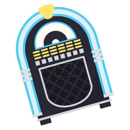 Illustration for Isolated colored retro jukebox icon Vector illustration - Royalty Free Image