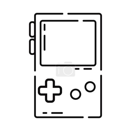 Téléchargez les illustrations : Isolé plat console de jeu vidéo jouet croquis icône Illustration vectorielle - en licence libre de droit