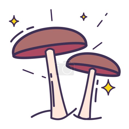 Isolated colored magic mushrooms icon Vector illustration