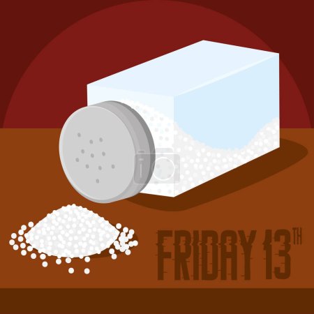Illustration for Colored friday 13th bad luck poster Vector illustration - Royalty Free Image