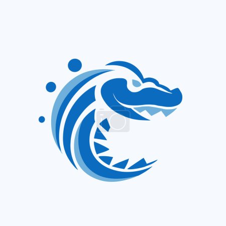 Modernes minimalistisches Krokodil-Logo 