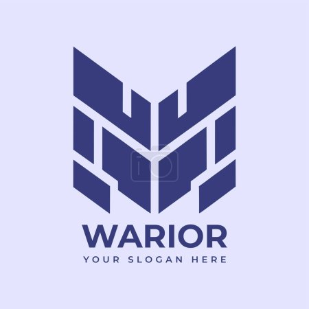 Illustration for Modern Minimalist Warior Logo - Royalty Free Image