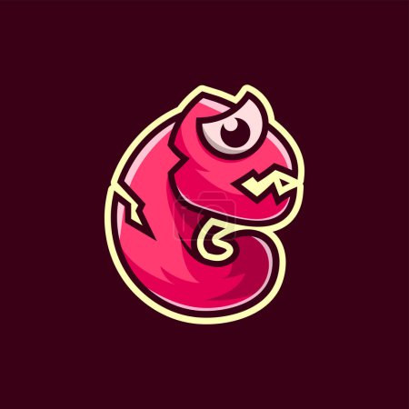 Das Red Angry Chamäleon Logo