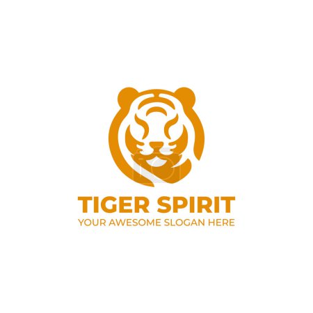 Ilustración de Diseño impresionante del logotipo del espíritu del tigre - Imagen libre de derechos