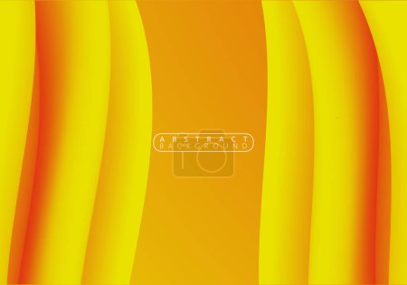 Foto de Fondo amarillo abstracto. Composición de formas fluidas. Diseño de fondo fresco para carteles. Vector - Imagen libre de derechos