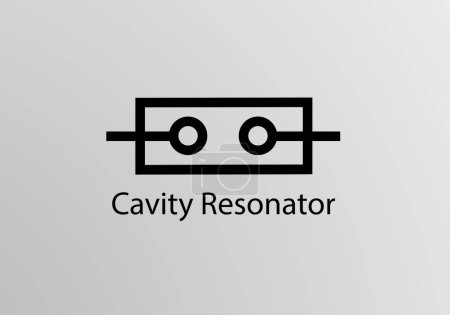Illustration for Cavity Resonator Engineering Symbol, Vector symbol design. Engineering Symbols. - Royalty Free Image