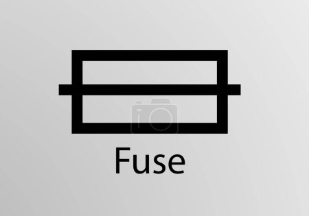 Ilustración de Fuse Engineering Symbol, Vector symbol design. Engineering Symbols. - Imagen libre de derechos