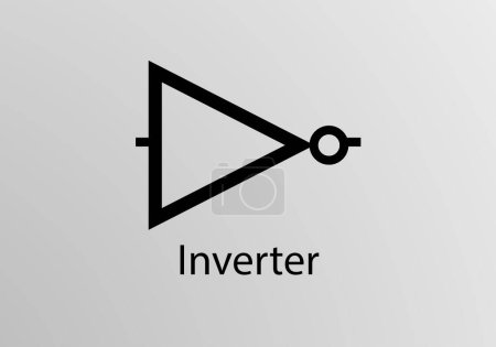 Ilustración de Inverter Engineering Symbol, Vector symbol design. Engineering Symbols. - Imagen libre de derechos