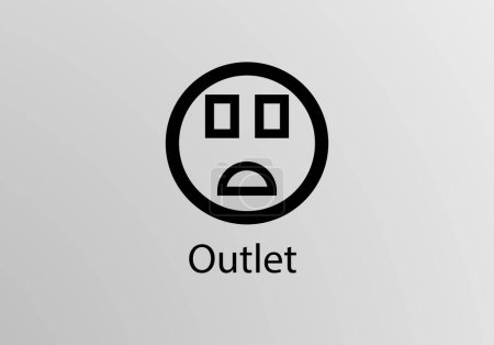 Illustration for Outlet Engineering Symbol, Vector symbol design. Engineering Symbols. - Royalty Free Image