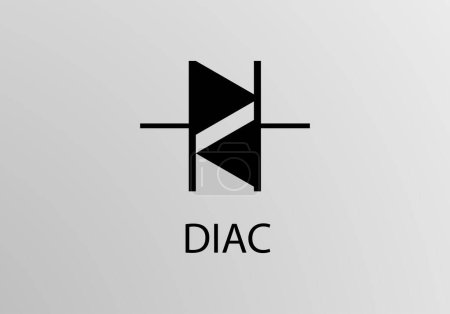 Illustration for Diac Symbol, Vector symbol design. Engineering Symbols. - Royalty Free Image