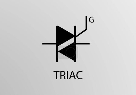Ilustración de Triac Symbol, Vector symbol design. Engineering Symbols. - Imagen libre de derechos