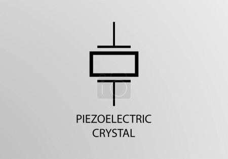 Téléchargez les illustrations : Piezoelectric cyristal Symbol, Vector symbol design. Engineering Symbols. - en licence libre de droit