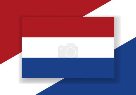 Illustration for Vector Netherlands Flag. Country flag design. Flat vector flag. - Royalty Free Image
