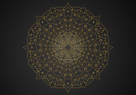 Illustration for Luxury mandala background with golden arabesque pattern Arabic Islamic east style. Ramadan Style Decorative mandala. Mandala for print - Royalty Free Image