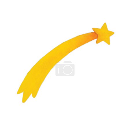 Téléchargez les photos : Étoile de Noël jaune avec une longue queue - en image libre de droit