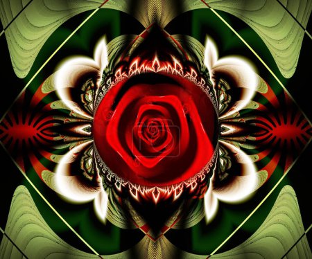 Arte fractal abstracto colorido generado por computadora para el diseño creativo, el arte, la decoración casera y el entretenimiento