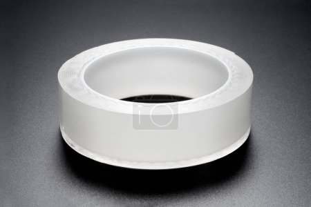 Photo for Transparent double-sided tape on black background - Royalty Free Image