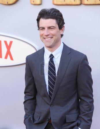 Photo for Hollywood, CA USA - April 30, 2024: Max Greenfield attends the premiere of Netflix's Unfrosted. - Royalty Free Image