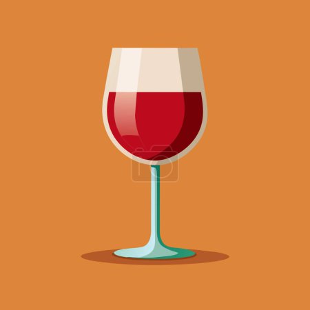 Un verre de vin rouge reposant sur une surface brun élégant. L'image représente un cadre luxueux et élégant avec l'accent sur la couleur rouge riche du vin