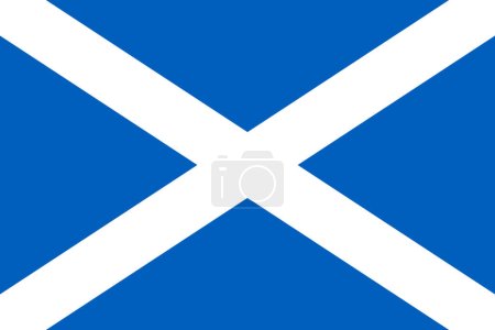 Illustration for Flag of Scotland, vector illustration - Royalty Free Image