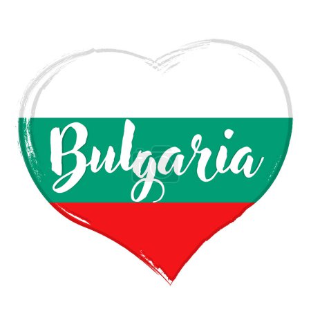 Bulgarian flag, banner with grunge brush