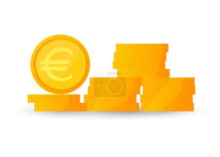 Illustration for Euro sign icon vector illustration - Royalty Free Image