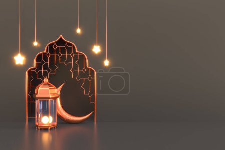 Téléchargez les photos : Ramadan Kareem Greeting Background Islamic 3d illustration design - en image libre de droit