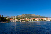 Cavtat, Croatia - August 9, 2023: Cavtat (Croatia) is a popular tourist destination with many hotels and restaurants. Beautiful town Cavtat in southern Dalmatia magic mug #703867018
