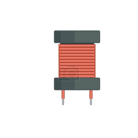 Illustration for Coil inductor vector element concept design  illustration template - Royalty Free Image
