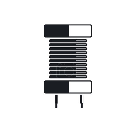 Illustration for Coil inductor icon vector  concept design  illustration template - Royalty Free Image