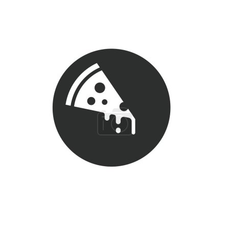 Ilustración de Pizza negro icono vector ilustración diseño plantilla web - Imagen libre de derechos