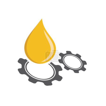 Illustration for Gear lubrication oil vector icon concept design template - Royalty Free Image