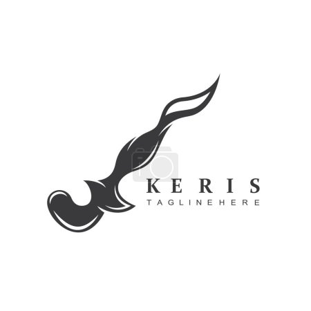 Illustration for Keris icon vector illustration design template web - Royalty Free Image