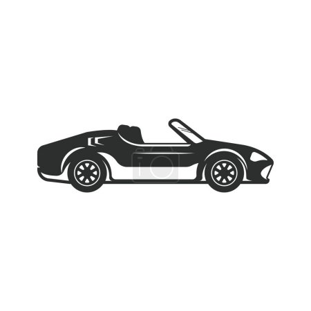 Illustration for Black sport car element  vector icon  design template web - Royalty Free Image