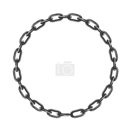 circle metal chain vector element design template web