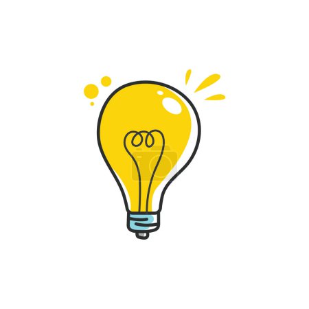 Illustration for Light bulb doodle concept design vector element template web - Royalty Free Image